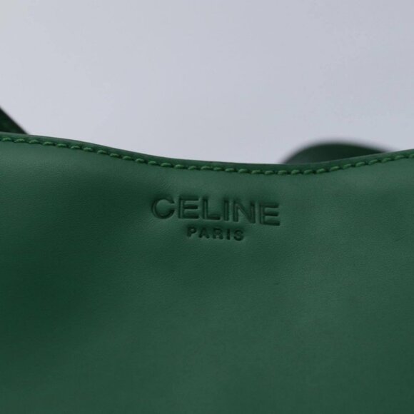 CELINE Shoulder Bag Leather Green Auth 81640 - Picture 11 of 15